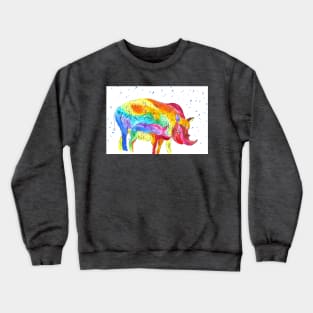 Colourful Mother and Baby Rhino Crewneck Sweatshirt